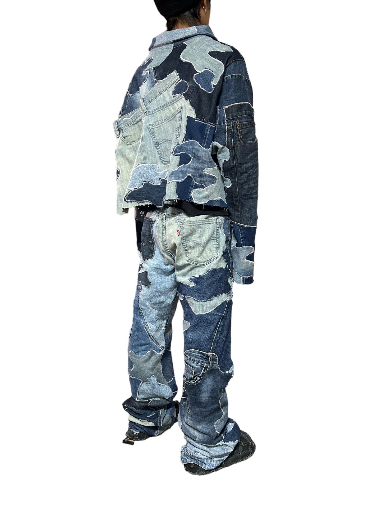 Blue Denim Camo Set